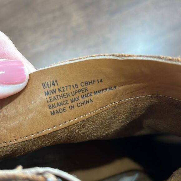 Kork-Ease Michelle Wedge Booties 9.5 Brown Cognac Leather Zip Ankle Boots Soft - Picture 6 of 12